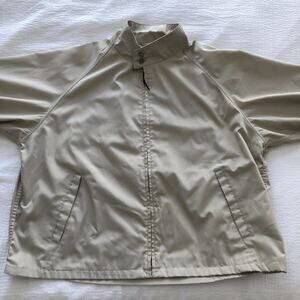 English Squire Jacket Classic Light Tan Size 50 Poly Cotton Blend Vintage